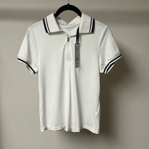 Varley Penelope performance polo white/blue nights